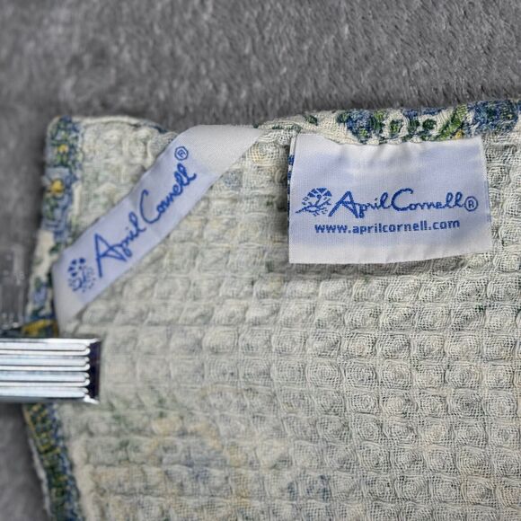 April Cornell Tea Towel Blue Yellow Paisley Waffle Knit Kitchen Hand Towel - Picture 6 of 8